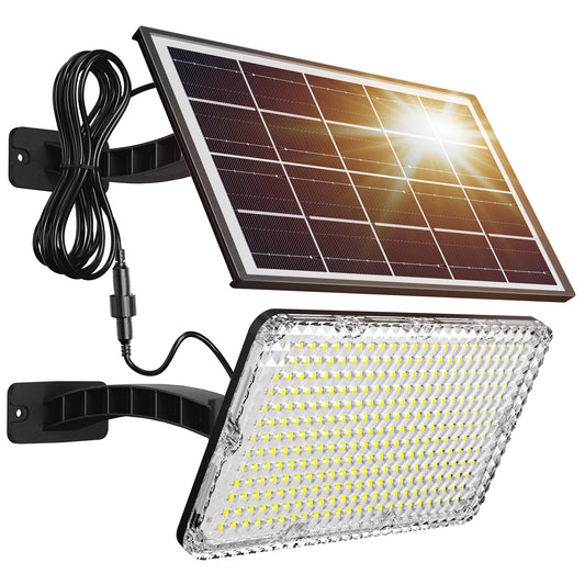 Koosom 1000 Lumens 299 LED Solar Lights Outdoor Bright Solar Dusk to Dawn Light with 4000mAh Battery, IP65 Waterproof Outdoor Solar Powered Security Flood Light for Wall Porch Shed Barn